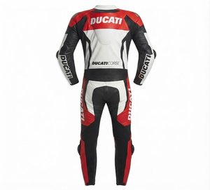 Combinaison de course sur circuit professionnelle pour homme Rucati / Traje sur mesure en cuir de vache/crocodile avec protection de niveau 2 - Product Image 2