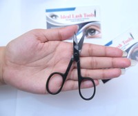 Ciseaux à cuticules professionnels en acier inoxydable courbés, revêtement plasma noir, outil de manucure et de soin des ongles