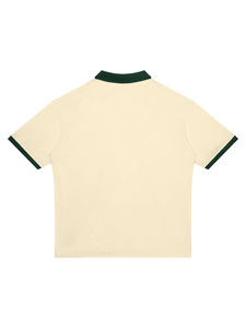 For Short Sleeve for Shirt with Green Contrast Trim Front Logo Oversized Fit Breathable Men's Casual <b>Top</b> - Product Image 2