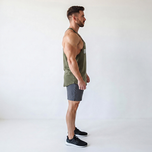 <b>Men</b> Polyester Hip Hop Knitted Singlet Tank Top Sleeveless Casual Sports <b>Vest</b> Gym Workout Fitness Training Shirt Summer - Product Image 3