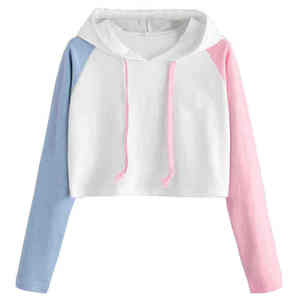 Sweat à capuche décontracté personnalisé pour femme en molleton 100 % coton tricoté avec logo frontal, manches longues, anti-boulochage et respirant pour l'hiver - Product Image 5