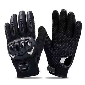 Guantes de Motocicleta de Cuero con Logotipo/Diseño Personalizado, Guantes Deportivos de Carreras con Pantalla Táctil, Absorción de Humedad y Secado Rápido - Product Image 1