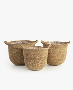 Cesta de Mimbre Natural Hecha a Mano para Plantas, Maceta de Almacenamiento, Decoración Rústica para Interiores y Exteriores, Decoración del Hogar - Product Image 3