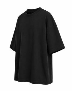Men's Oversized <b>Half</b> <b>Sleeve</b> O-Neck Casual T-<b>Shirt</b> 100% Cotton Knitted Solid Pattern Customizable Printing Anti-Wrinkle - Product Image 2