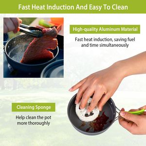 Ensemble de 9 ustensiles de cuisine de camping, kit de cuisson en plein air - Product Image 3