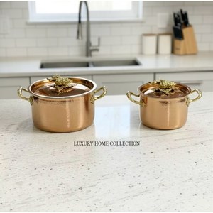 Wholesale Eco-Friendly Hammered Casserole <b>Set</b> Stainless Steel Luxury Cookware Stainless Steel Covers Home Catering Supply <b>Pot</b> - Product Image 3