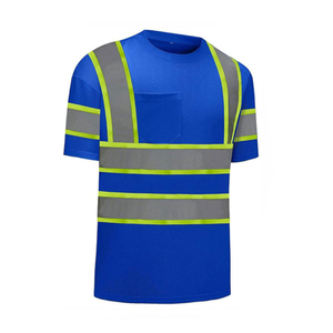 OEM Support <b>Hi</b> <b>Vis</b> Work Short Sleeve Construction Personal Security High Visibility Reflective Tape <b>T</b>-<b>Shirts</b> at Wholesale Price - Product Image 3