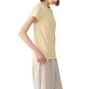 Camisetas de Verano para Mujer, Tallas Grandes, Premium, Casuales, Transpirables, de Color Sólido, Manga Corta, con Logotipo Bordado, Teñido Liso, Venta al Por Mayor - Product Image 3