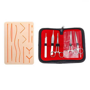 Almohadilla Grande de Silicona con 14 Heridas Precortadas para Práctica de Sutura, Kit para Estudiantes de Medicina, Instrumentos Quirúrgicos Ortopédicos, Hospitales ORL - Product Image 1