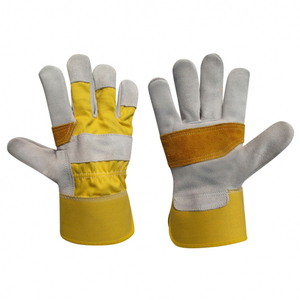 Gants de travail en cuir de vachette pleine fleur de qualité supérieure, pour la sécurité au travail, le jardinage, la protection industrielle, usage intensif, service OEM, gants de rigger. - Product Image 5