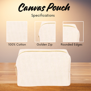 2025 logotipo personalizado algodón blanco viaje cremallera neceser bolsas organizador lienzo cosmético bolsa maquillaje cepillo bolsa - Product Image 4