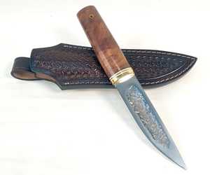 Couteau Yakut |   Couteaux Yakutian |   Acier au carbone |   Fait à la main |   Manche en bois |   Prêt à être expédié - Product Image 1