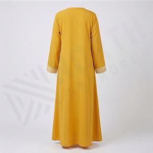 2025 OEM Kimono Abaya pour femmes musulmanes, en tissu polyester épais, doux et très extensible, col en V, manches longues, pour fêtes, Ramadan, mariages - Product Image 2