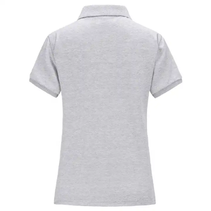 Polo de Mujer Gris Claro Texturizado, Mezcla de Algodón, Transpirable, Suave y Cómodo, Uniforme de Oficina, Camisetas para Mujer - Product Image 1