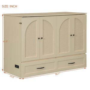 Lit Murphy pleine grandeur en or avec grands tiroirs - Product Image 4