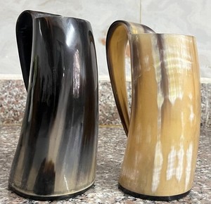 Most Selling Handmade Animal Style Drinking Horn Mug with Glossy Surface Portable for Parties & Events Viking drinking horn mug - Product Image 1
