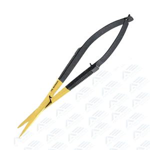 Tijeras Microquirúrgicas de Acero Inoxidable de 12 cm con Mango, para Recortar el Vello Facial, Rectas y Curvas, Instrumento Médico Quirúrgico - Product Image 1