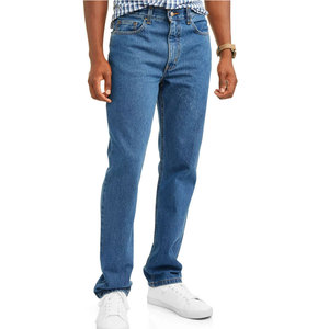 Custom Made Casual Mid Waist <b>Men's</b> <b>Jeans</b> Pants 100% Cotton Quick Dry Breathable Lightweight High Quality Private Label - Product Image 1