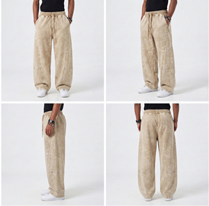Men's Mid Waist Heavyweight 500 GSM Comfortable Casual Loose Fit <b>Baggy</b> Winter Jogger Sweat Pants - Product Image 5