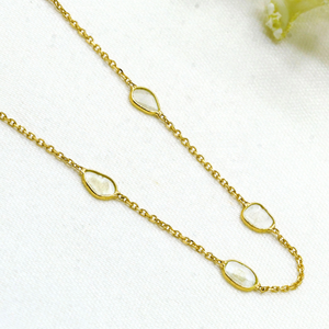 Bracelet à maillons en or jaune 18 carats avec diamants naturels taillés en tranches sertis clos, collection Memoria Jewels, vente en gros - Product Image 6