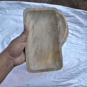 Plateau rectangulaire en bois de mangue naturel, fait main, pour fruits, en-cas, desserts, vaisselle, au meilleur prix - Product Image 5