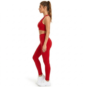 Ensemble de vêtements de yoga pour femmes, haut dos nageur et leggings, séchage rapide, tenue de sport 2 pièces, ensemble de sport pour femmes, soutien-gorge et leggings taille haute - Product Image 6