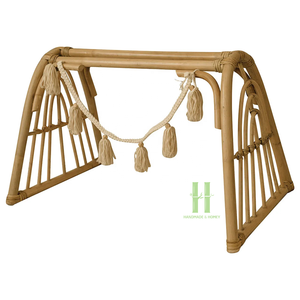 Hnh CRAFT เด็กเล่นยิมกรอบหวายสีรุ้งเล่นยิมประกอบง่ายออกแบบได้ตามต้องการขนาดและบรรจุภัณฑ์ในเวียดนาม - Product Image 1