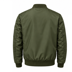 Fabricante de Chaquetas Bomber para Hombre, Venta al por Mayor, Personalización OEM/ODM, Marca Privada, Uniforme para Equipos Universitarios, Puños con Ribetes, Bolsillos con Broches, Pedidos al por Mayor - Product Image 2