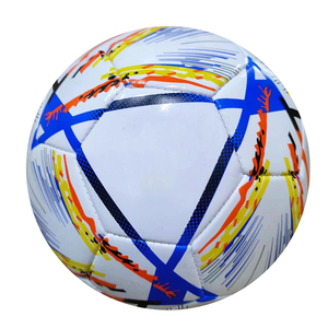 Ballon de football Lawd Sports, motif blanc bleu vert, taille 5, durable, léger, écologique, emballage en sac OPP - Product Image 3