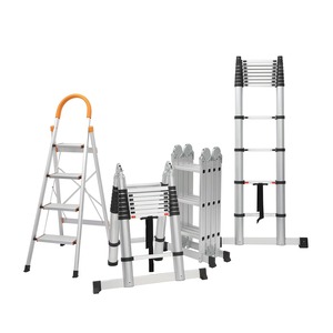 Heavy Duty Aluminum Multi Position <b>Ladder</b> Folding <b>Telescoping</b> Step Stool <b>Extension</b> - Product Image 1
