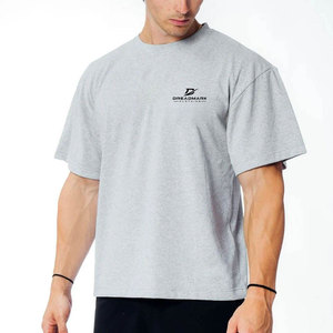 เสื้อยืดออกกำลังกายผู้ชาย ผ้าสแปนเด็กซ์/โพลีเอสเตอร์ แห้งเร็ว น้ำหนักเบา พิมพ์โลโก้ ทรงโอเวอร์ไซส์ ใส่สบาย ทรงหลวม - Product Image 2