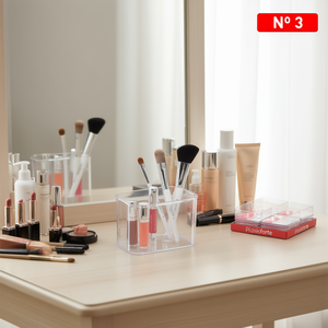 Scatola portaoggetti per trucchi Plasticforte, contenitore trasparente con cassetti per la conservazione di cosmetici N3 - Product Image 3