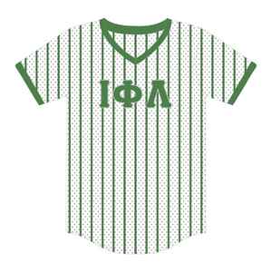 T-shirt de baseball blanc de la sororité Iota Phi Lambda, vêtement à lettres grecques, haut décontracté à manches courtes pour femme - Product Image 1