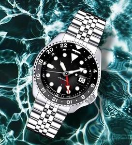 Reloj de hombre Dropship High Vers Skx007 serie SKX con logo S negro, movimiento NH36, GMT, en negro. - Product Image 1