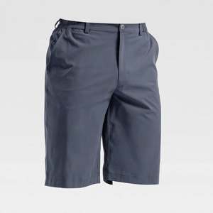 Men's Gray <b>Canvas</b> <b>Plain</b> Dyed Summer Knitted Shorts High Waist Drawstring Casual Breathable Quick Dry Midweight - Product Image 2