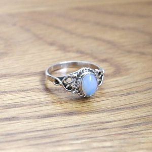 Opalite Gemstone <b>Silver</b> <b>Ring</b>, Natural Opal 925 Sterling <b>Silver</b> <b>Statement</b> <b>Ring</b>, Handmade Vintage Jewelry for Women - Product Image 6