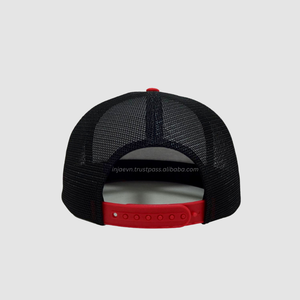 INJAE Custom 5 Panel Snapback <b>Hat</b> Mesh Back Rope Trucker <b>Hat</b> Flat Brim Sport Cap High-Quality Embroidery Logo OEM - Product Image 4