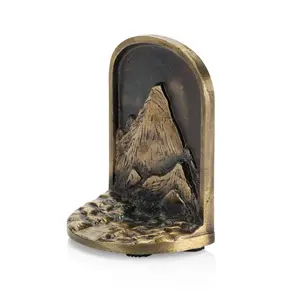 Sculpture d'animal artisanale haut de gamme en aluminium, style antique et moderne, plaquée or, pour décoration intérieure, accent de style - Product Image 2