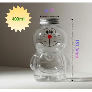 400ml PET <b>Plastic</b> Bottle with Aluminum Screw Cap Cartoon Shape Made in Vietnam for Beverage <b>Packaging</b> in Asia - Product Image 1