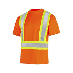 Camiseta de Trabajo de Alta Visibilidad para Hombre con Cinta Reflectante Segmentada, Diseño de Malla Transpirable y Flexible, Diseñada para Uso Comercial - Product Image 1