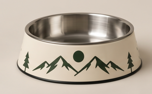 Gamelle moderne d'extérieur en émail pour animaux de compagnie, anti-renversement, ronde, en métal, pour chien et chat, avec base en caoutchouc antidérapante, vente en gros - Product Image 4