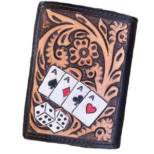 Carteras de cuero hechas a mano duraderas, venta al por mayor, accesorios protegidos con RFID con un diseño occidental - Product Image 3