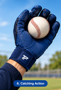 TOPLINE Blue Leather <b>Baseball</b> Batting <b>Gloves</b> Breathable Adjustable strap Closure Sports <b>Gloves</b> <b>Baseball</b> <b>gloves</b> for adults - Product Image 6