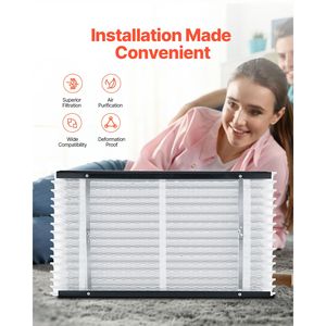 Paquete de 2 Filtros de Aire Acondicionado HVAC MERV 13 de 16 x 28 x 4, Filtros Electrostáticos Plegados para Aire Acondicionado y Caldera, Tamaño Real, Duración de 12 Meses - Product Image 3