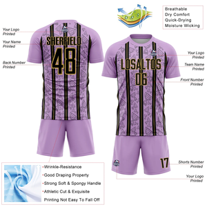 Reasonable Price Soccer Jersey Set Custom Striped Sublimated Print Crew Neck Short Sleeve Teamwear Training Soccer Set For Adult - Product Image 6