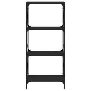 4-Tier Black Engineered Wood Bookcase 23.2\"x13.8\"<b>x52</b>\"-Durable and Stylish Bookshelf - Product Image 4