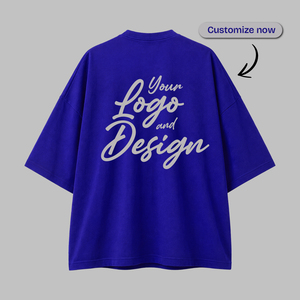 เสื้อยืดโอเวอร์ไซส์สำหรับผู้ชาย ผ้าฝ้ายทรงหลวม เสื้อยืดลำลองสไตล์สตรีทแวร์ คอกลม แขนสั้น - Product Image 3