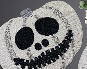 Traditional Handmade <b>Beaded</b> Embroidery <b>Placemat</b> Decorative Dining Table Mat for Home Party Wedding and Celebration - Product Image 2