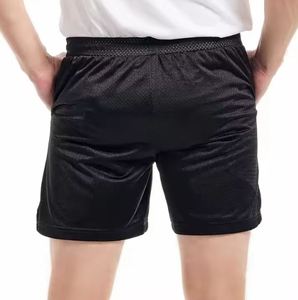 Shorts Bermuda en maille blanche pour homme avec cordon de serrage à la taille et poches, style décontracté respirant - Product Image 6