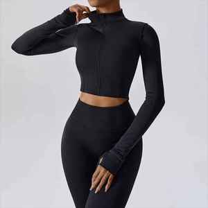 Conjunto de Yoga Ligero de la Mejor Calidad para Mujer, Sin Mangas, con Logotipo Personalizado, Ropa Deportiva para Gimnasio, Conjuntos de Yoga de Material Spandex - Product Image 1